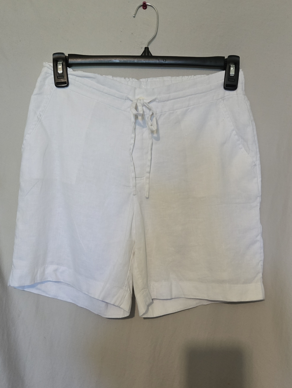 Drawstring linen elastic waistline shorts, New